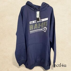 Los Angeles Rams Licensed NFL Football Hoodie 3XLT Majestic Team Apparel NWT